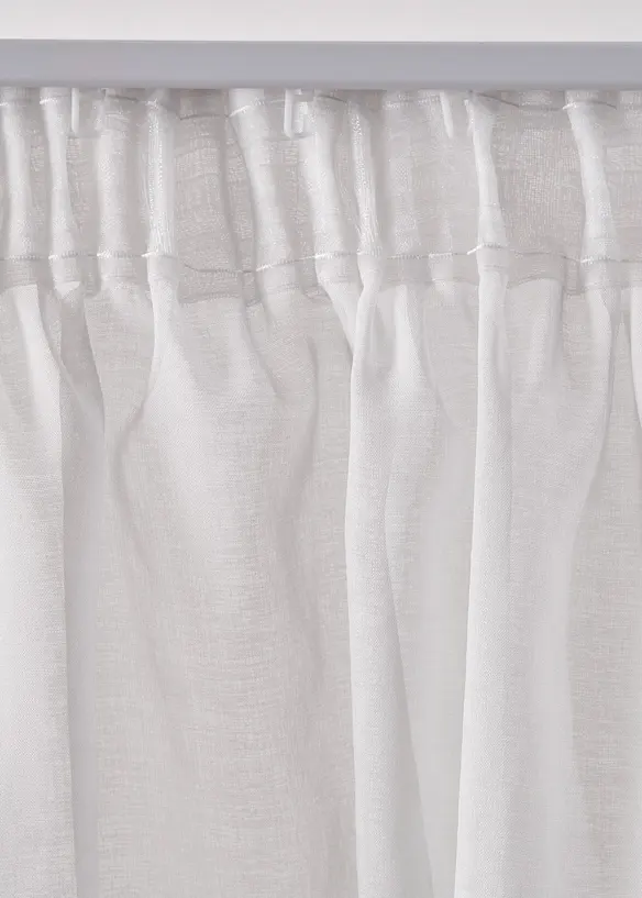 Gardin med resirkulert polyester og blomsterm&oslash;nster (1-pack), bonprix