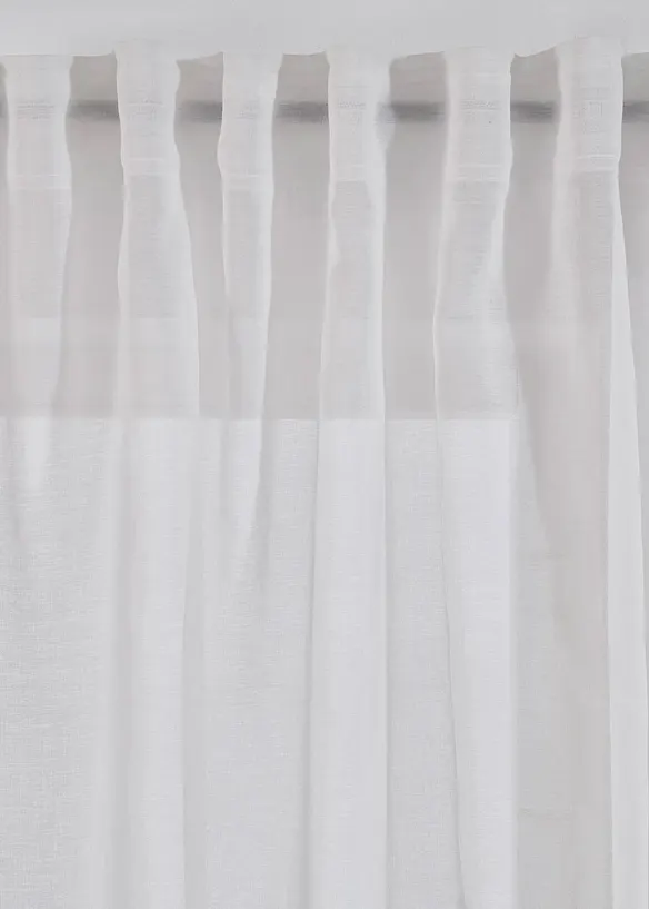 Gardin med resirkulert polyester og blomsterm&oslash;nster (1-pack), bonprix