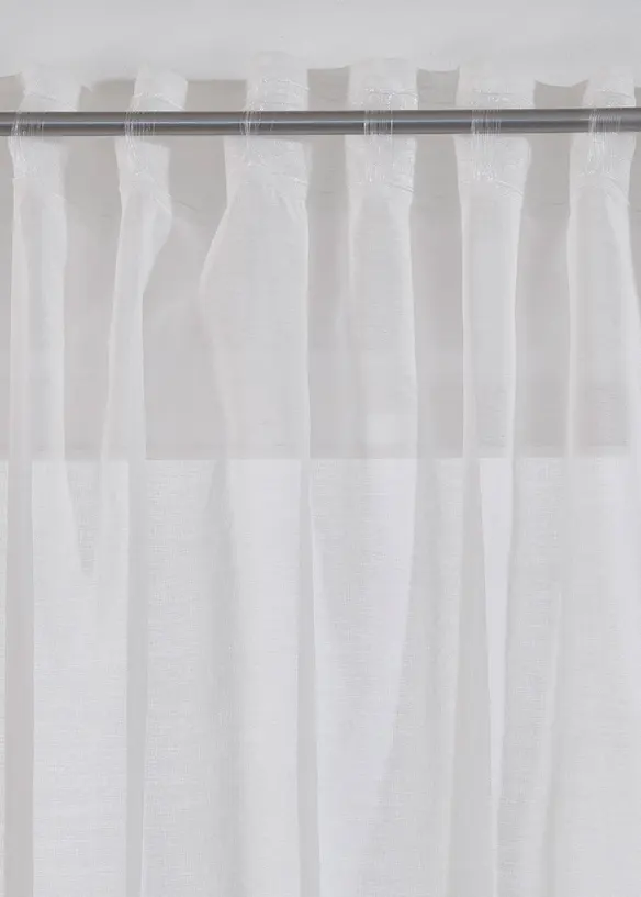 Gardin med resirkulert polyester og blomsterm&oslash;nster (1-pack), bonprix