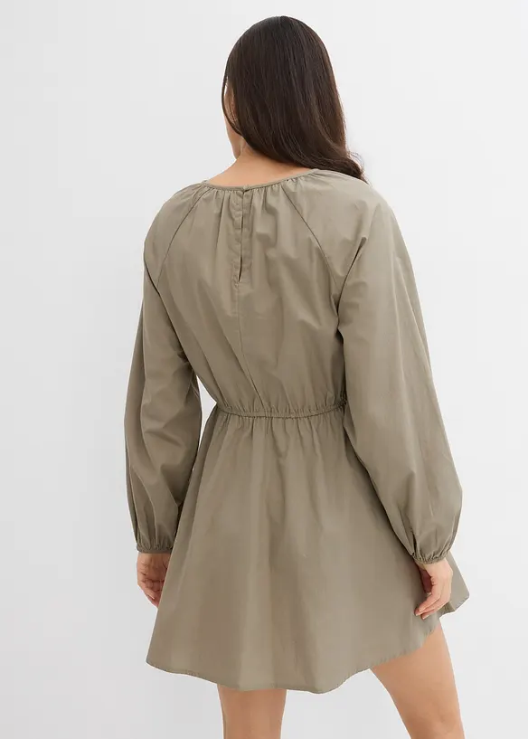 Skjortekjole i ren økologisk bomull, bonprix