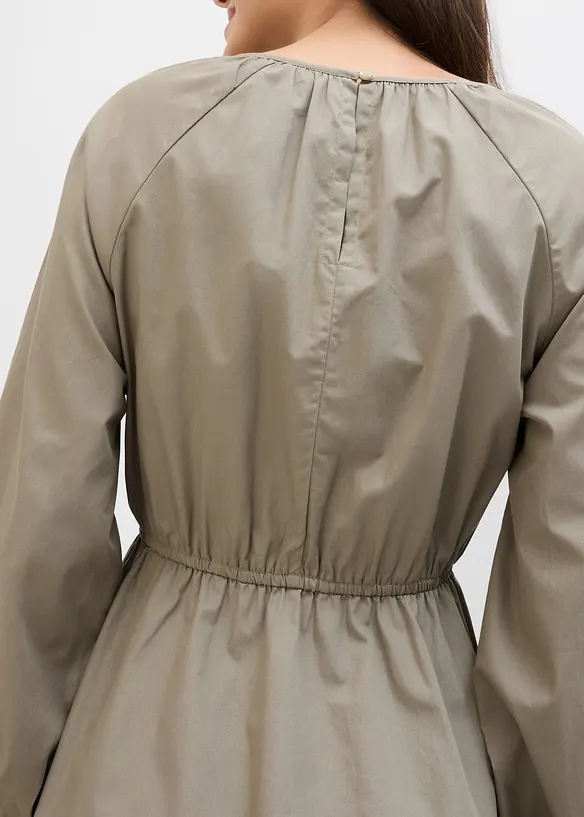 Skjortekjole i ren økologisk bomull, bonprix