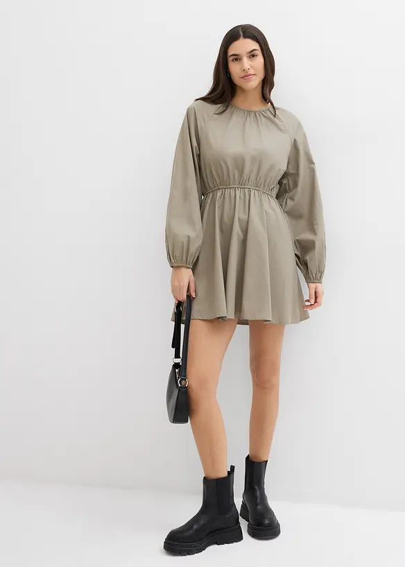 Skjortekjole i ren økologisk bomull, bonprix