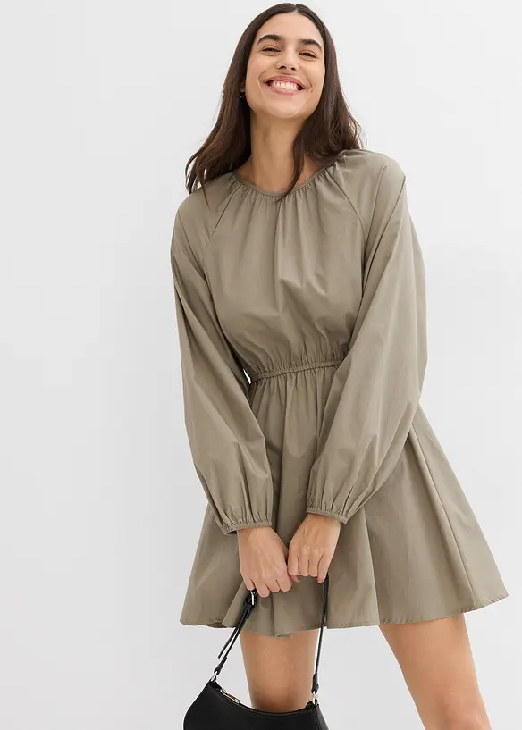 Skjortekjole i ren økologisk bomull, bonprix