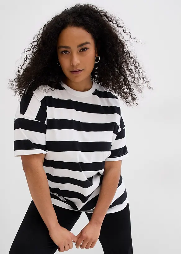 Oversized topp i ren økologisk bomull, bonprix