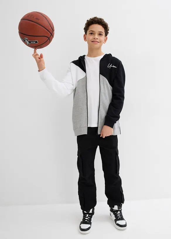 Hettejakke i ren &oslash;kologisk bomull og Loose Fit-modell, bonprix