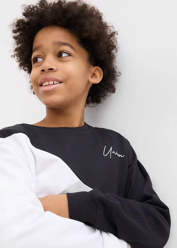 Sweatshirt med &oslash;kologisk bomull, Loose Fit, bonprix