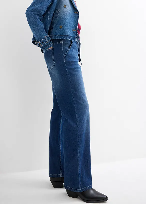 Loose Straight-jeans, High Waist, komfortlinning, bonprix