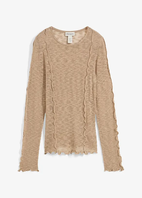 Strikket topp med strukturmønster, bonprix