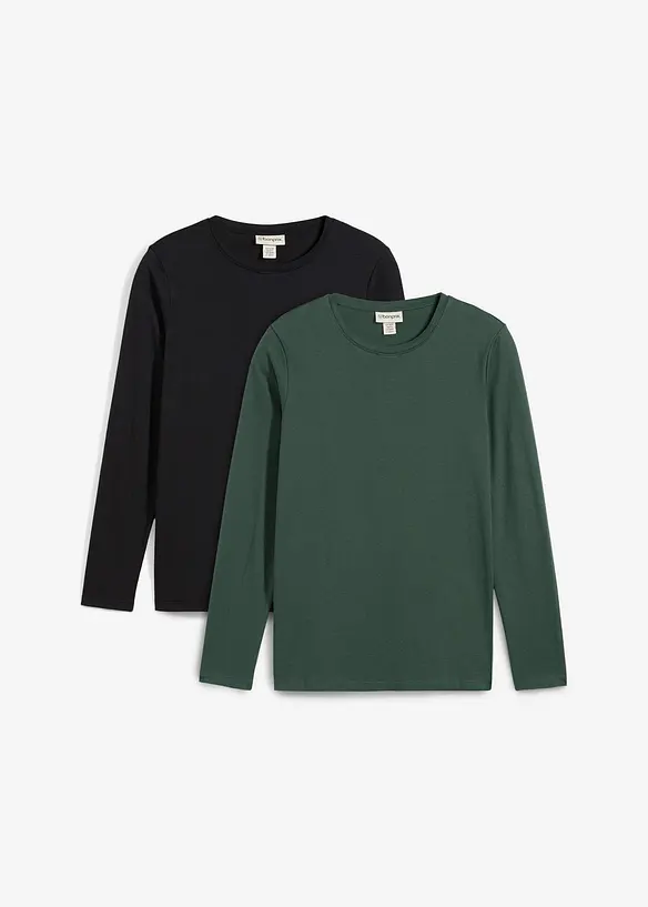 Mammatopp med ammefunksjon i økologisk bomull (2-pack), bonprix