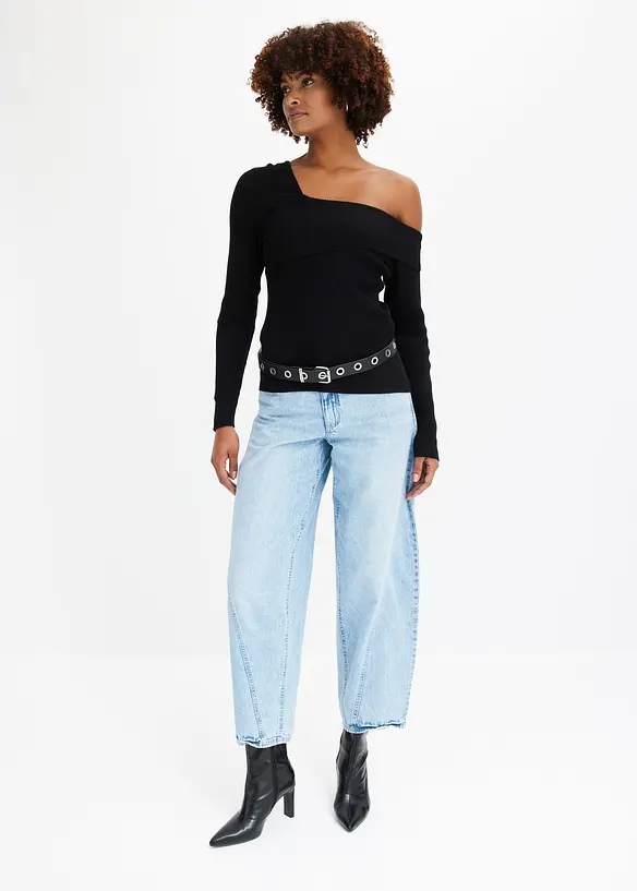 Off shoulder-genser i kort modell, bonprix