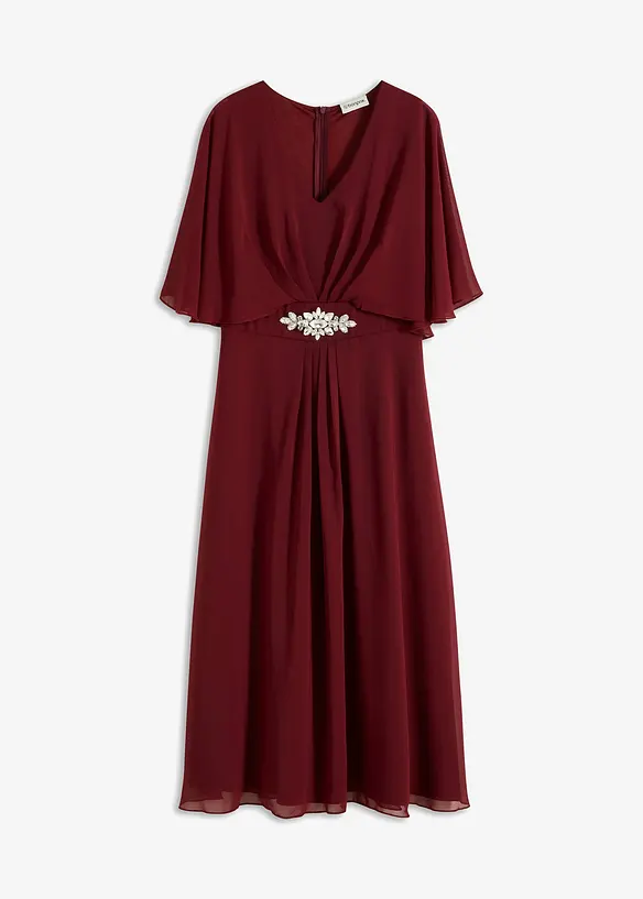 Chiffonkjole med strass-applikasjon, bonprix