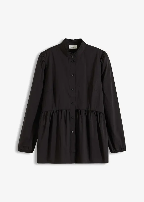 Lang bluse med rynking, bonprix