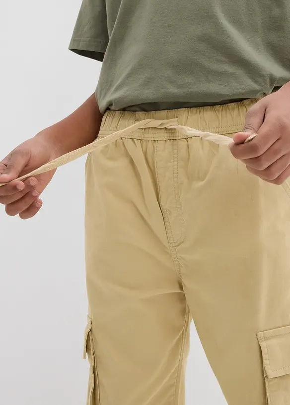 Pull on-cargobukse med stretch, Regular Fit, bonprix