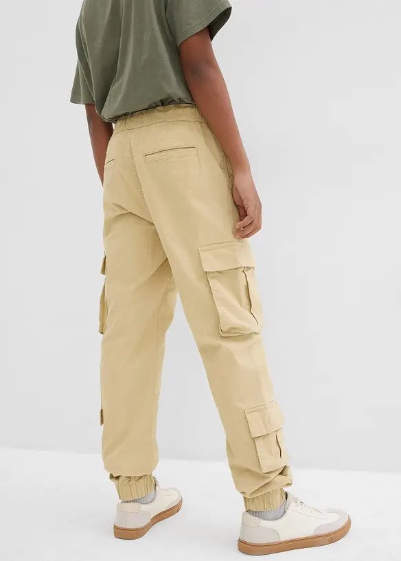 Pull on-cargobukse med stretch, Regular Fit, bonprix