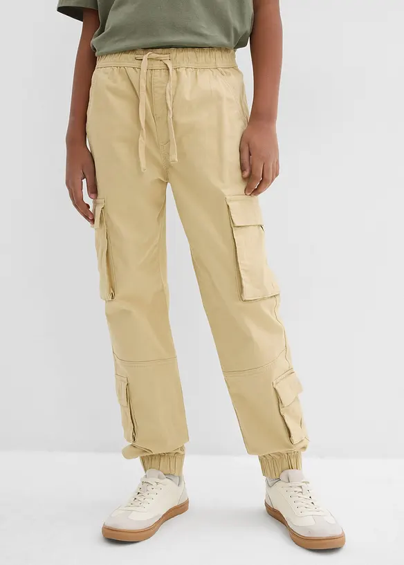 Pull on-cargobukse med stretch, Regular Fit, bonprix