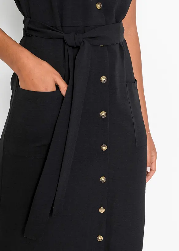 Skjortekjole med knytebelte, bonprix