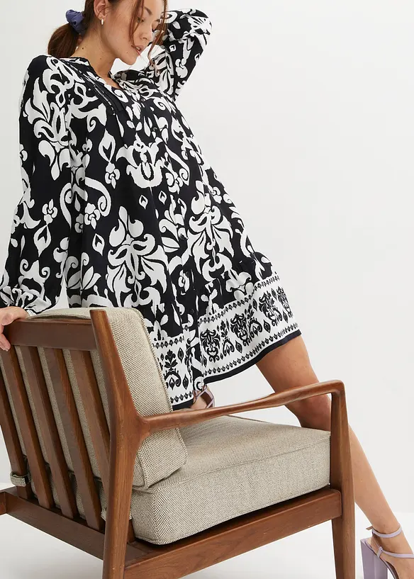 Tunikakjole i lett viskose, bonprix