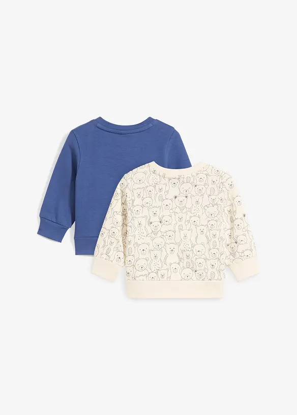 Sweatshirt i &oslash;kologisk bomull (2-pack), bonprix