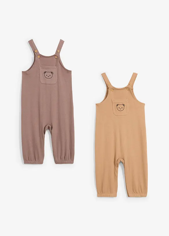 Baby-selebukse i &oslash;kologisk bomull (2-pack), bonprix