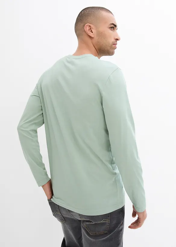 Langermet topp i &oslash;kologisk bomull, bonprix