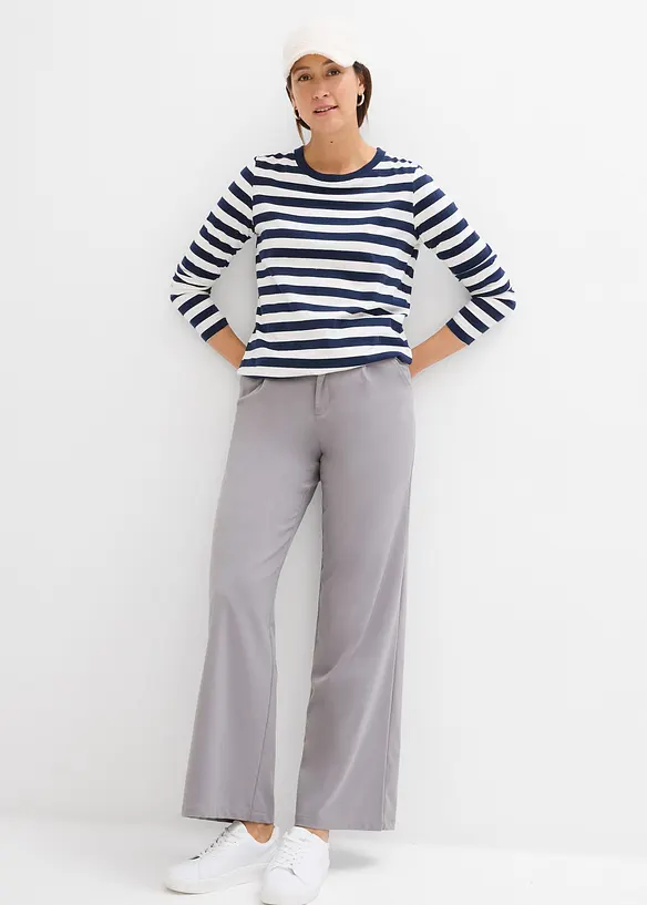 Topp i 100% &oslash;kologisk bomull med stripem&oslash;nster, bonprix