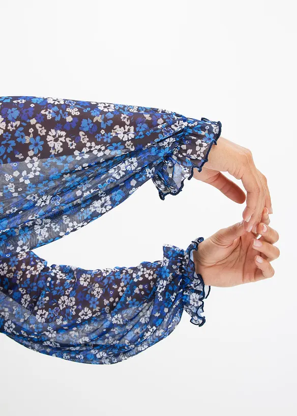 Maxikjole i mesh, bonprix
