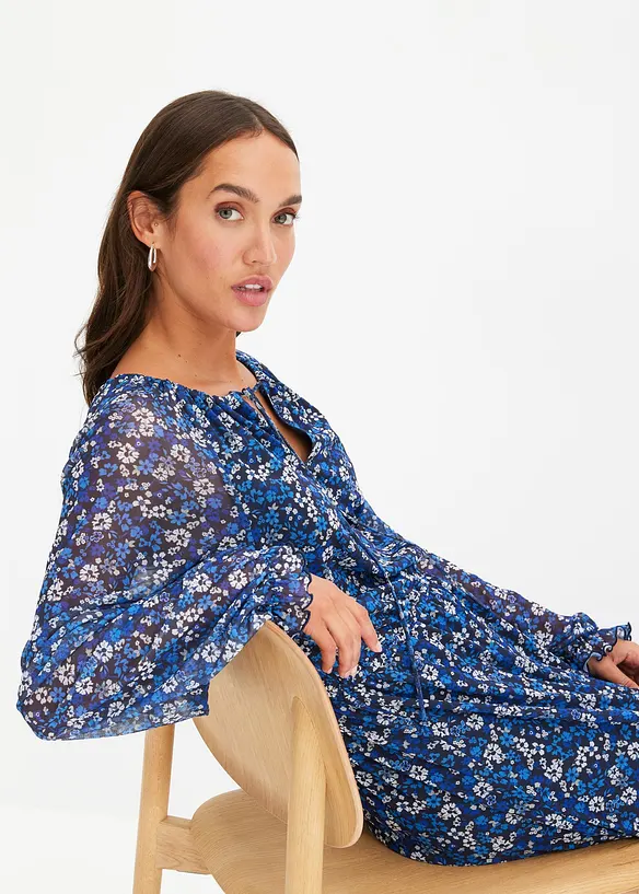 Maxikjole i mesh, bonprix