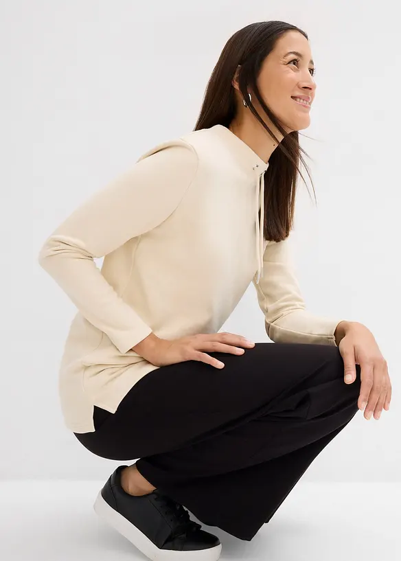 Sweatshirt med snøring, bonprix