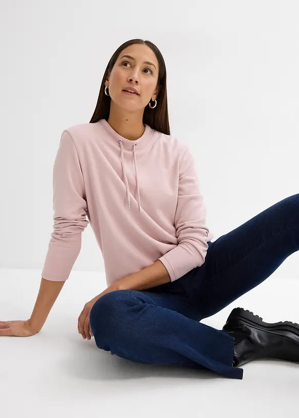 Sweatshirt med snøring, bonprix