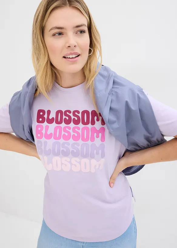 Oversized boxy topp i &oslash;kologisk bomull, bonprix