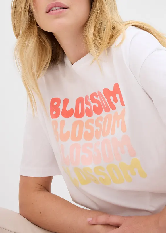 Oversized boxy topp i økologisk bomull, bonprix
