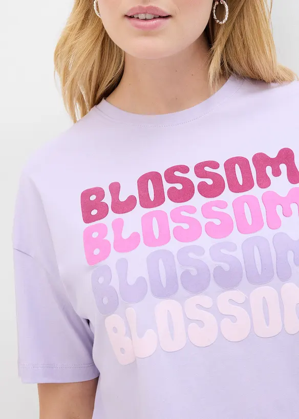 Oversized boxy topp i &oslash;kologisk bomull, bonprix