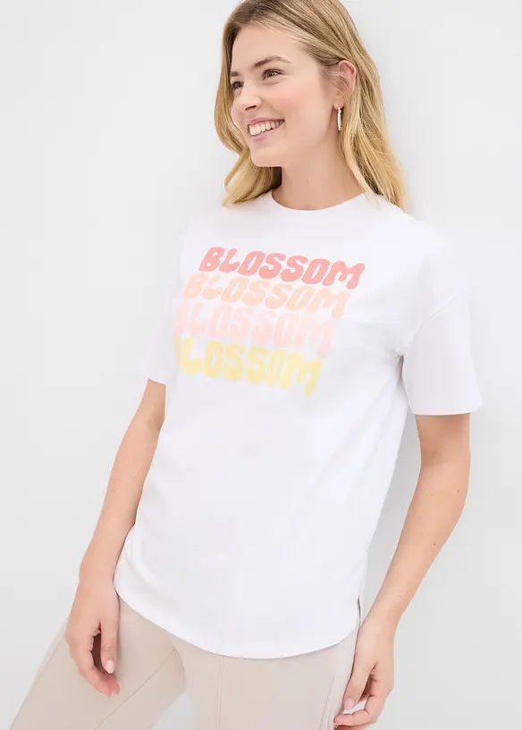 Oversized boxy topp i økologisk bomull, bonprix