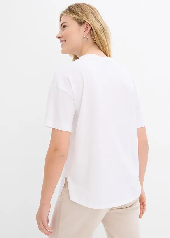 Oversized boxy topp i økologisk bomull, bonprix