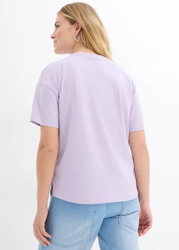 Oversized boxy topp i &oslash;kologisk bomull, bonprix