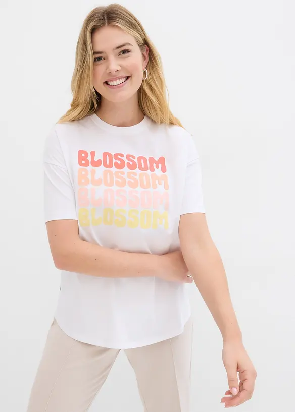Oversized boxy topp i økologisk bomull, bonprix