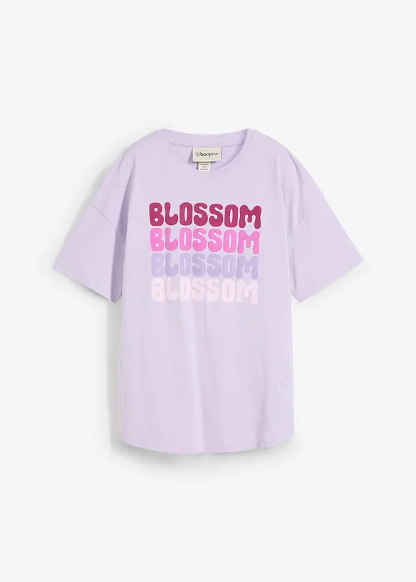 Oversized boxy topp i &oslash;kologisk bomull, bonprix