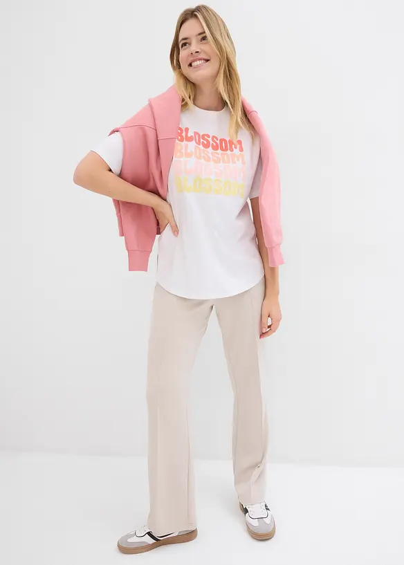 Oversized boxy topp i økologisk bomull, bonprix