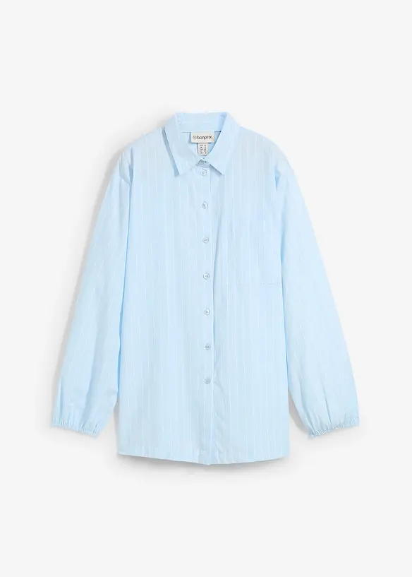 Skjortebluse i bomullspoplin, bonprix