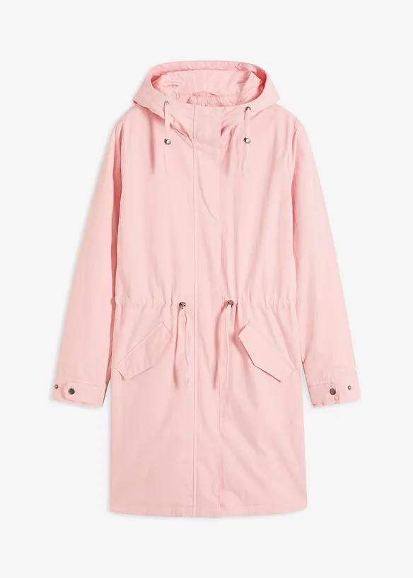 Lang parkas med hette, bonprix