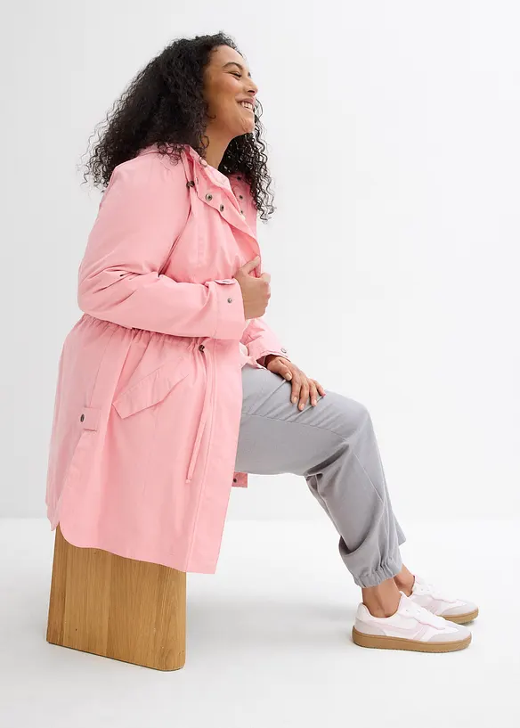 Lang parkas med hette, bonprix