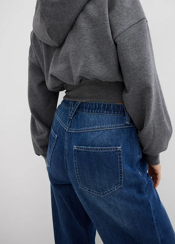 Baggy-jeans Mid Waist, komfortlinning, Super Soft, bonprix