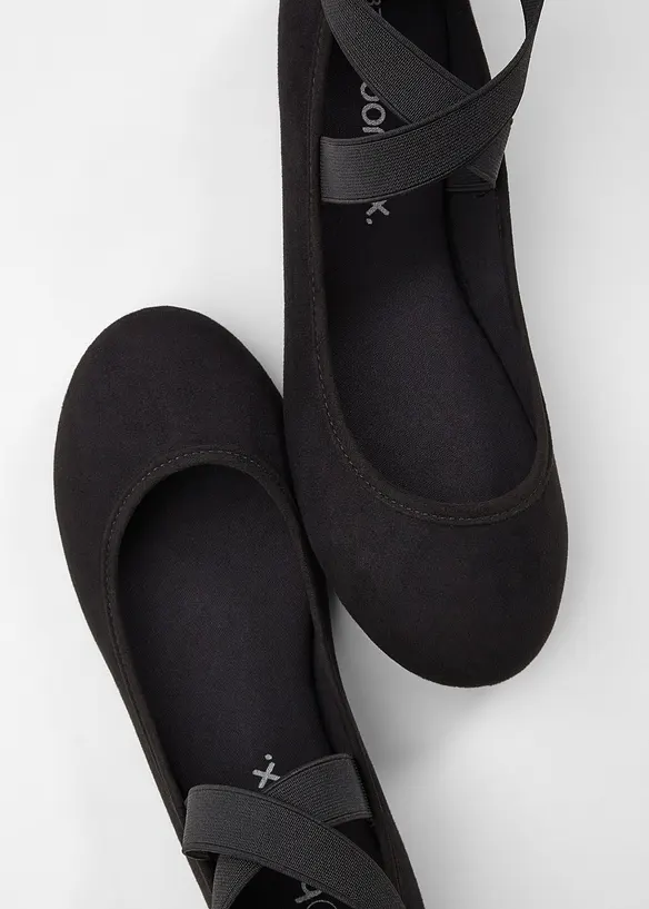 Ballerinasko med elastiske remmer, bonprix