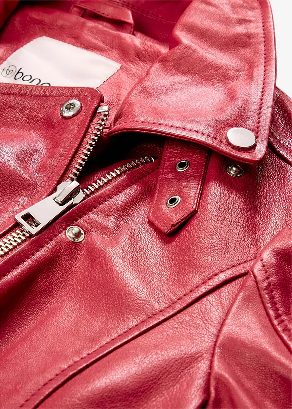 Bikerjakke i nappaskinn, bonprix