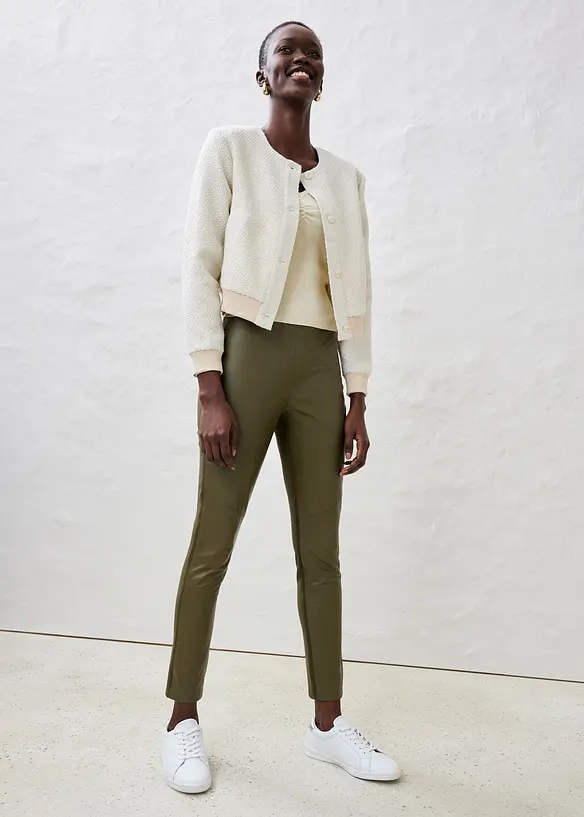 Skinnleggings i lammenappa med elastisk innfelling, bonprix
