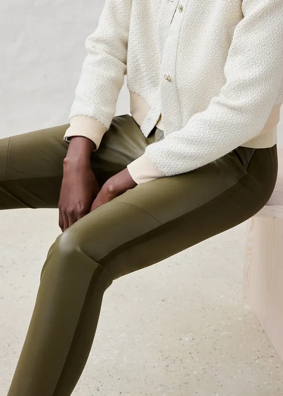 Skinnleggings i lammenappa med elastisk innfelling, bonprix