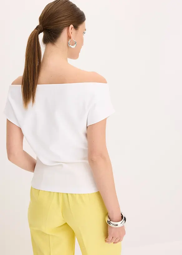 Off shoulder-topp i økologisk bomull, bonprix