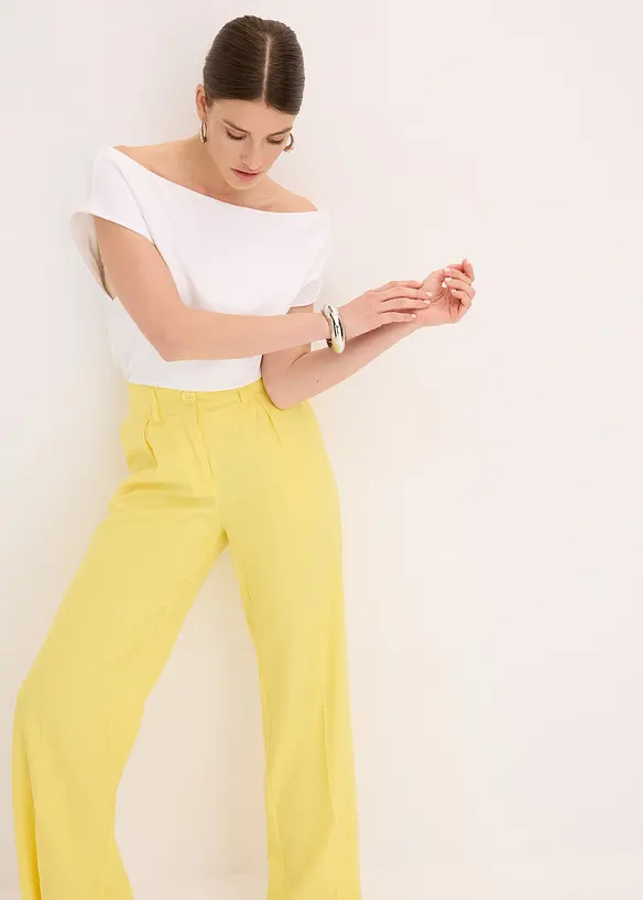 Off shoulder-topp i økologisk bomull, bonprix