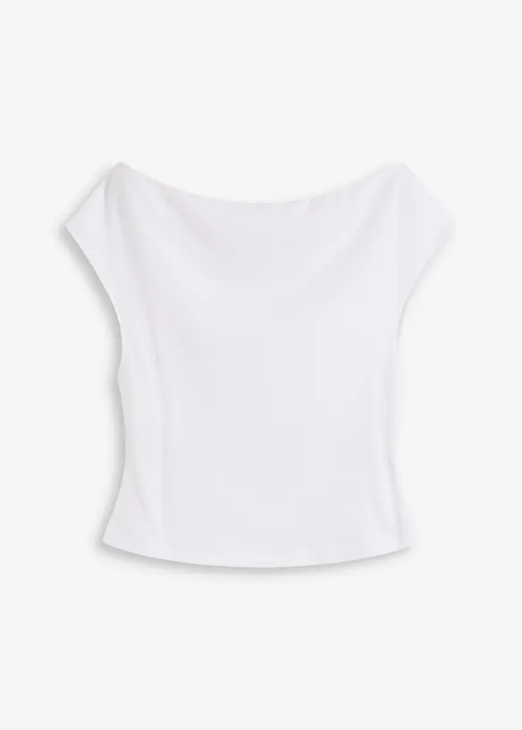 Off shoulder-topp i økologisk bomull, bonprix