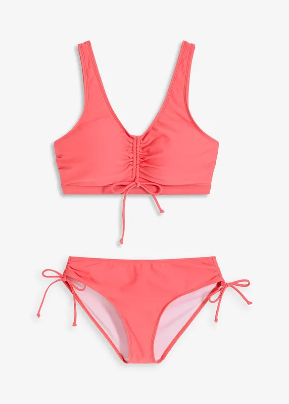 Bustier-bikini (2-delt sett) med knytebånd, bonprix
